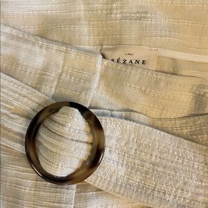 Stylish Cream Shorts with Belt